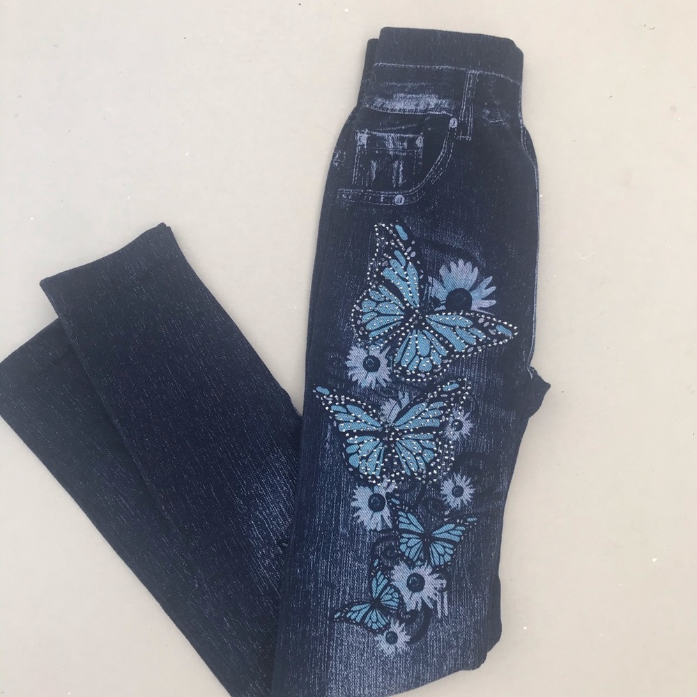 Cute Butterfly Leggings Like New